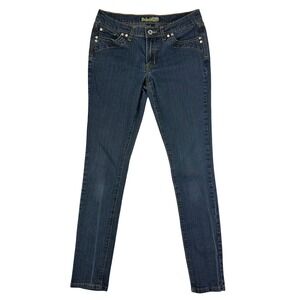 Peace Love‎ Happiness Jeans Womens 9 Blue Skinny Embroidered Y2K Low Rise